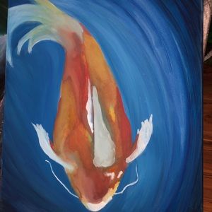 Watercolor Koi Fish Painting